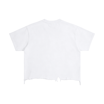 Bloody Snowflake Vintage Wash Boxy Distressed Hem T-Shirt